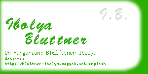 ibolya bluttner business card